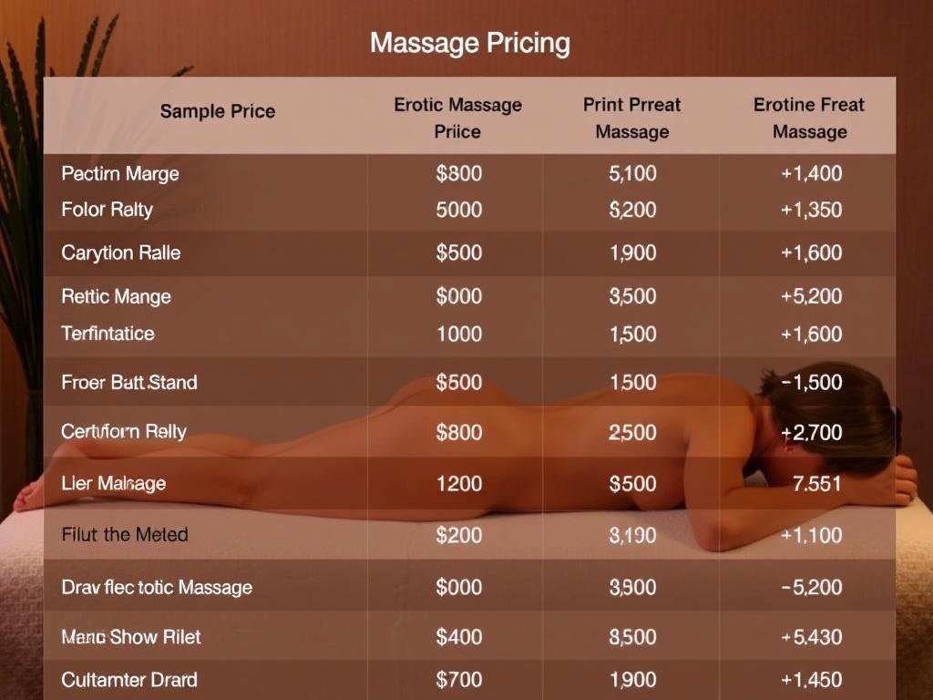 erotic massage midtown. Sample pricing table